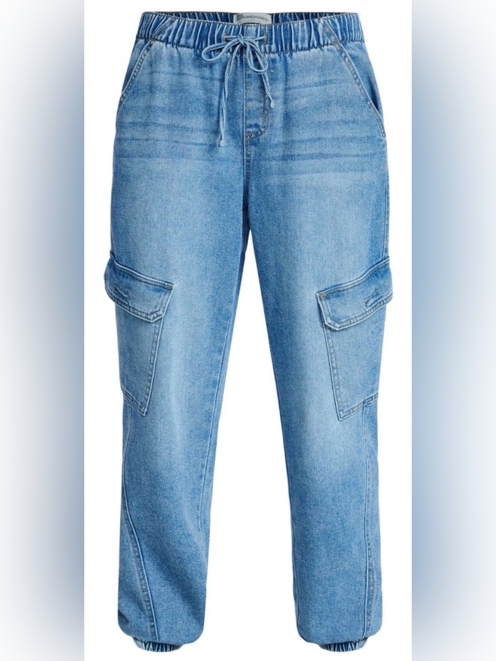 Light Blue Boyfriend Cargo Jogger Jeans - Picture 4 of 4
